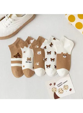 Women Absorb Sweat and Deodorize Socks 5 Pairs High Quality Socks One Size Fits All 