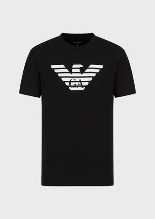 Pima jersey T-shirt with logo print