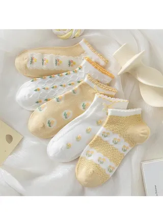 Women Absorb Sweat and Deodorize Socks 5 Pairs High Quality Socks One Size Fits All 