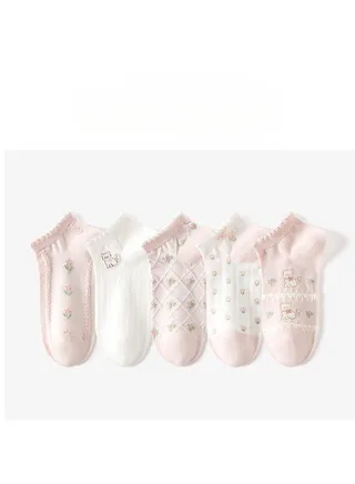 Women Absorb Sweat and Deodorize Socks 5 Pairs High Quality Socks One Size Fits All 