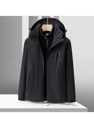 Zippered Breathable Detachable Windproof Overcoat 