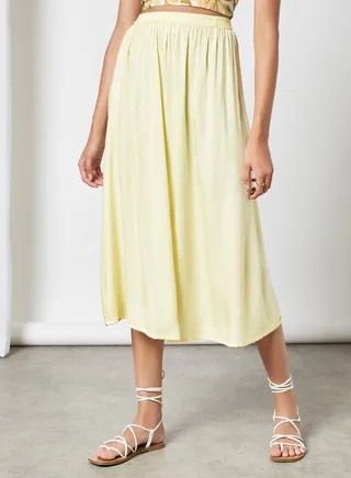 Comfortable Stylish Skirt Yellow 