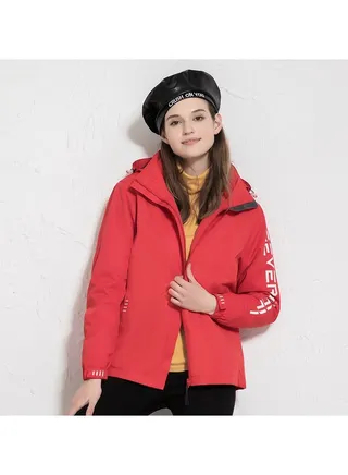 Three-in-one Detachable Two-piece Hood Waterproof Overcoat 