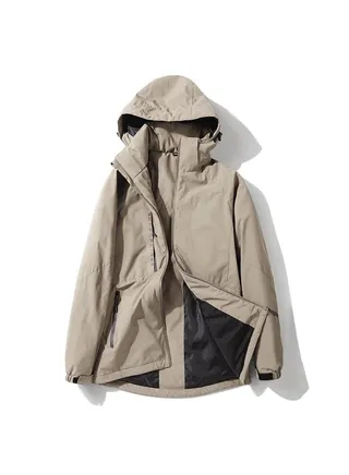 Outdoor Windproof And Waterproof Contrast Overcoat 