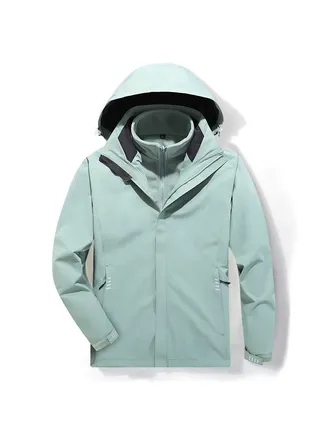 Thin Single Layer Hooded Windproof And Waterproof Overcoat 