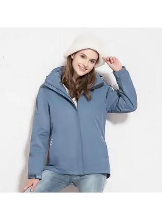 Three-in-one Detachable Two-piece Hood Waterproof Overcoat 
