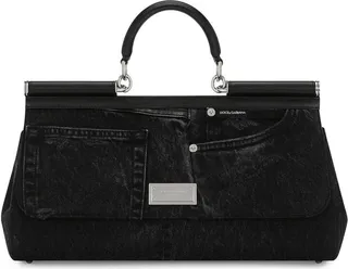 Sicily patchwork denim shoulder bag