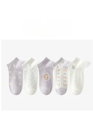 Women Absorb Sweat and Deodorize Socks 5 Pairs High Quality Socks One Size Fits All 