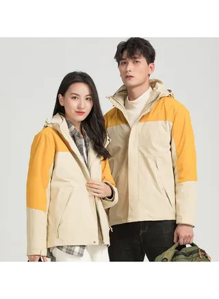 Three-in-one Detachable  Hood Waterproof Overcoat  One-piece 1pcs 