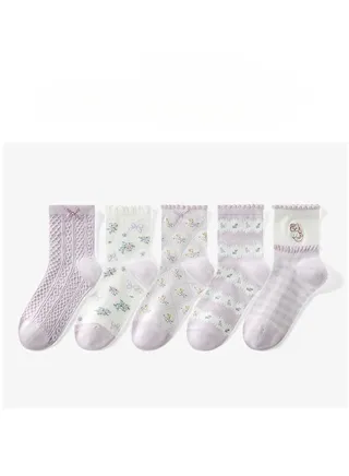 Women Absorb Sweat and Deodorize Socks 5 Pairs High Quality Socks One Size Fits All 