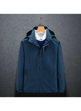 Thin Single Layer Hooded Windproof And Waterproof Overcoat 