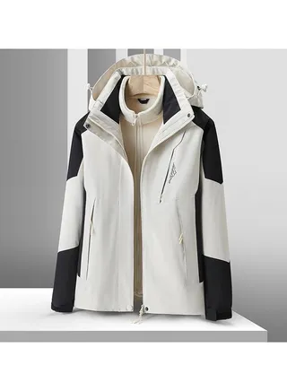 Zippered Breathable Detachable Windproof Overcoat 