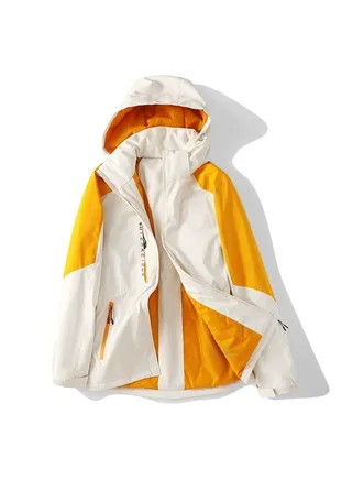 Outdoor Windproof And Waterproof Contrast Overcoat 