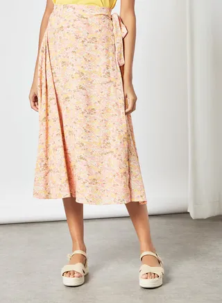 Midi Wrap Skirt Multicolour 