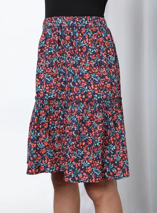 Printed Pleated Skirt Multicolour 