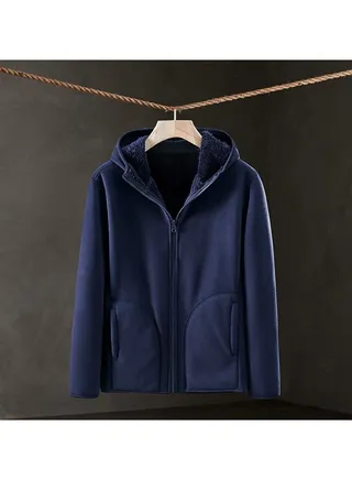 Comfortable Solid Color Outerwear That Can Be Worn On Both Sides 