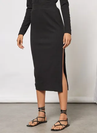 Knit Midi Skirt 