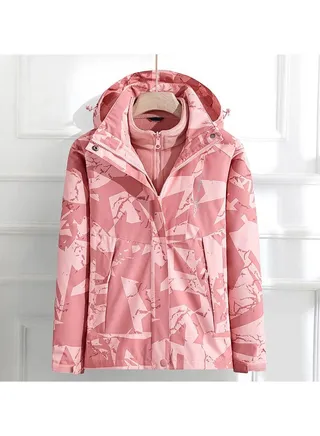 Three In One Removable Outdoor Waterproof And Windproof Overcoat 