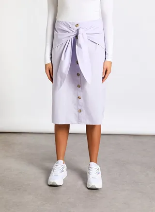 Front button A-Line skirt Lilac 