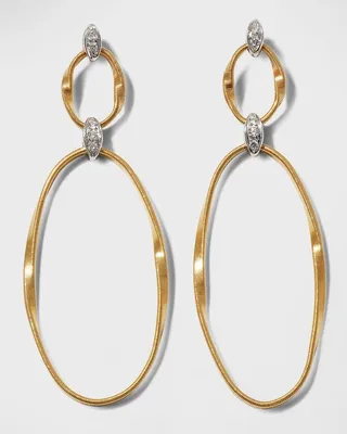 Marrakech Onde 18k Diamond 2-Drop Earrings