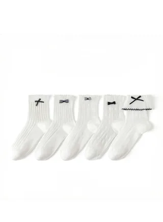 Women Absorb Sweat and Deodorize Socks 5 Pairs High Quality Socks One Size Fits All 