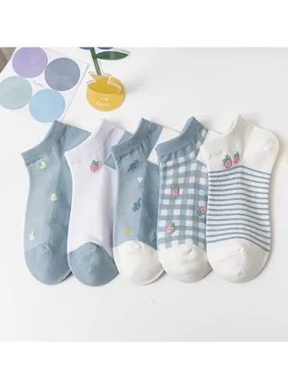 Women Absorb Sweat and Deodorize Socks 5 Pairs High Quality Socks One Size Fits All 
