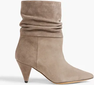 Theke gathered suede ankle boots