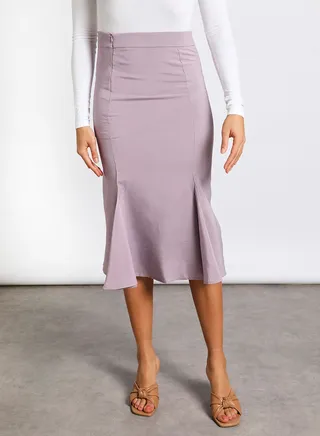 High waist mermaid skirt Purple 