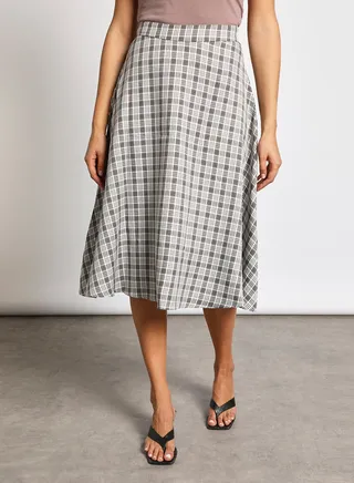 High waist check skirt Multicolor 
