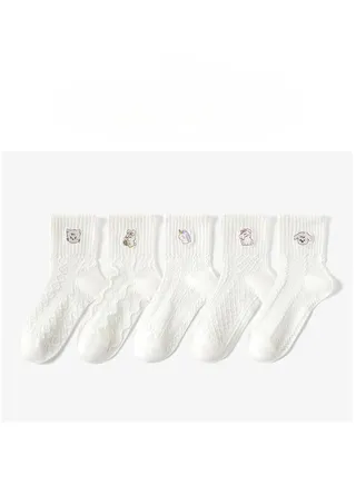 Women Absorb Sweat and Deodorize Socks 5 Pairs High Quality Socks One Size Fits All 
