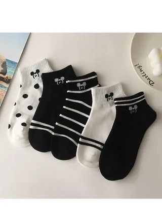 Women Absorb Sweat and Deodorize Socks 5 Pairs High Quality Socks One Size Fits All 