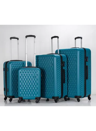 Set of 4 ABS Trolley Luggage With Number Lock 20,24,28,32 Inches 