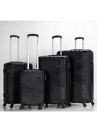Set of 4 ABS Trolley Luggage With Number Lock 20,24,28,32 Inches 