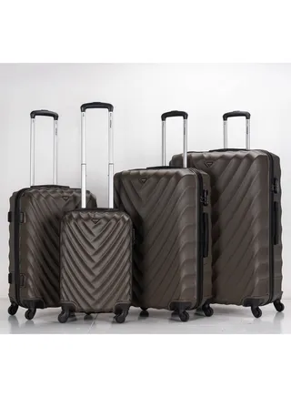Set of 4 ABS Trolley Luggage With Number Lock 20,24,28,32 Inches 