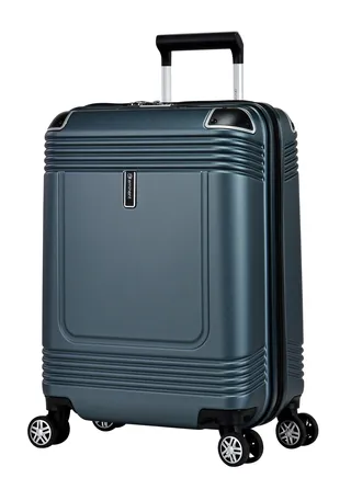 Hard Case Travel Bag Cabin Luggage Trolley Polycarbonate Lightweight Suitcase 4 Quiet Double Spinner Wheels With Tsa Lock KK10 Graphite 