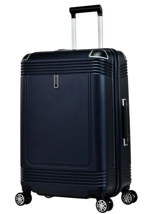 Hard Case Travel Bag Large Luggage Trolley Polycarbonate Lightweight Suitcase 4 Quiet Double Spinner Wheels With Tsa Lock KK10 Night Blue 