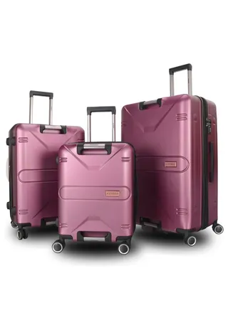 Trolley Luggage Set of 3 PCS TPC Hard Side Spinner Wheels with TSA Lock 