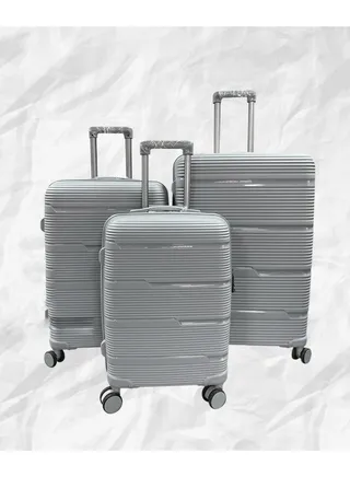 3 Pieces PP Hardside 360 Degree Spinner Wheels Trolley Luggage Set With TSA Lock 20/24/28 Inch 