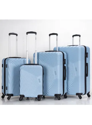 Set of 4 ABS Trolley Luggage With Number Lock 20,24,28,32 Inches 