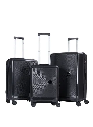 Trolley Luggage PP Hard Side 3PCS Set With TSA Lock Travel Bag 