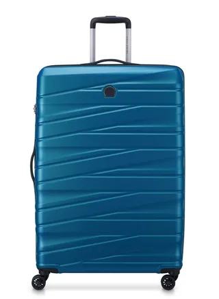 Delsey Tiphanie 82cm Hardcase 4 Double Wheel Expandable Check-In Luggage Trolley Case Steel Blue - 00389283122ME 