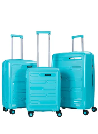 Trolley Luggage PP Hard Side 3PCS Set With TSA Lock Travel Bag 