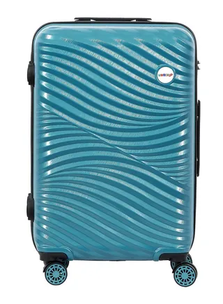 Biggdesign Lightweight Moods Up Carry On Luggage with Spinner Wheel and Lock System Steel Blue 28-Inch 