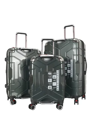 Trolley Luggage Set of 3 PCS TPC Hard Side Spinner Wheels with TSA Lock 