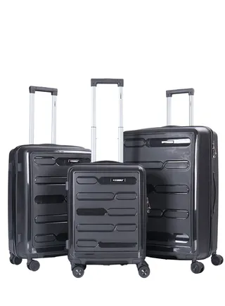 Trolley Luggage PP Hard Side 3PCS Set With TSA Lock Travel Bag 
