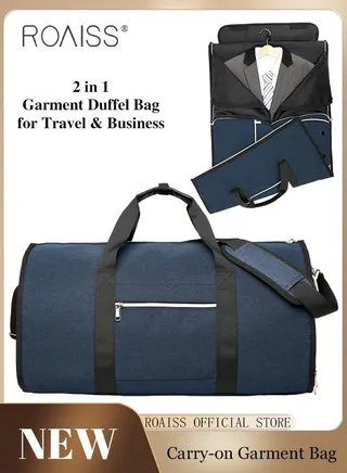 Large Capacity Outdoor Travel Bag Portable Suit Garment Storage Bag Foldable Business Luggage Bag with Multifunctional Organizer Suitable for Carrying and Storing Travel Essentials 