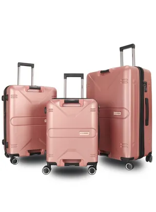 Trolley Luggage Set of 3 PCS TPC Hard Side Spinner Wheels with TSA Lock 