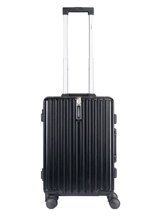 Luggage Bag TPC Hard Side Suitcase 360° Rotational Wheels and Lockable System Travel Bag Black 
