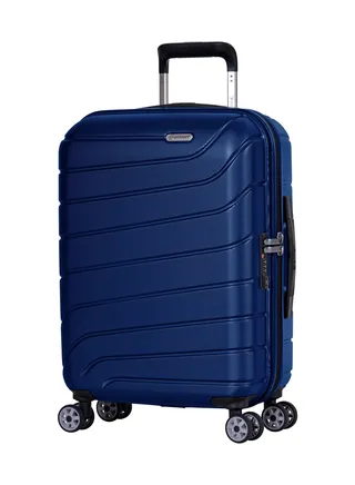 Voyager Hard side Travel Case Luggage Trolley Makrolon Lightweight with 4 Quiet Double Spinner Wheels Suitcase with TSA Lock KH91 Star Blue 