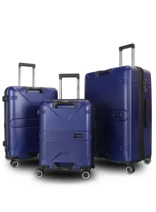 Trolley Luggage Set of 3 PCS TPC Hard Side Spinner Wheels with TSA Lock 